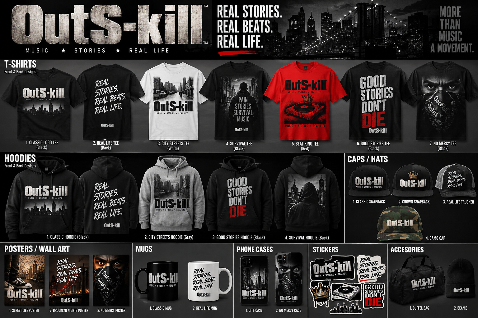 OutS-kill merchandise lookbook